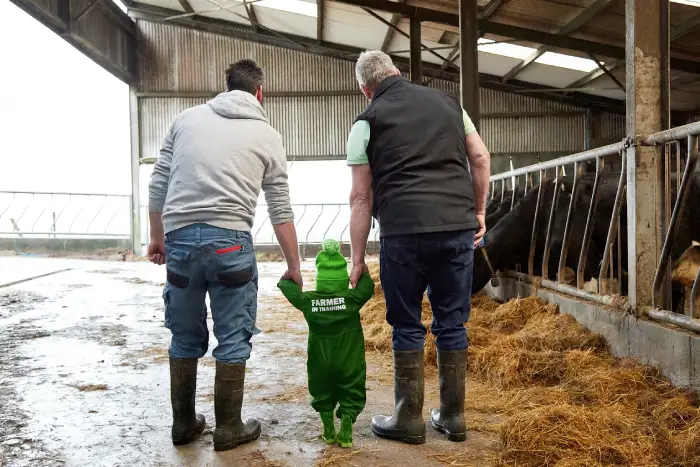 Famer Image with Toddler in Green